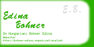 edina bohner business card